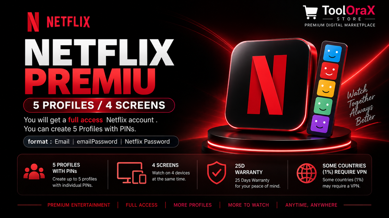 Netflix Premium 4K UHD Full Admin Account NW (1 Month)