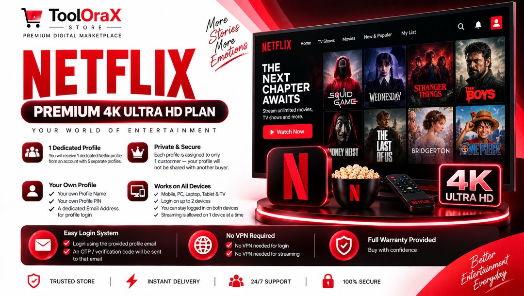 Netflix Premium 4K UHD Private Profile