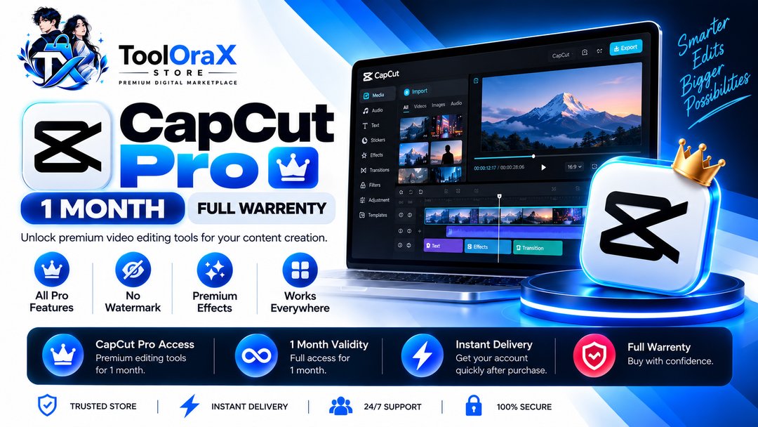 Capcut Pro 1 Month Full Warranty